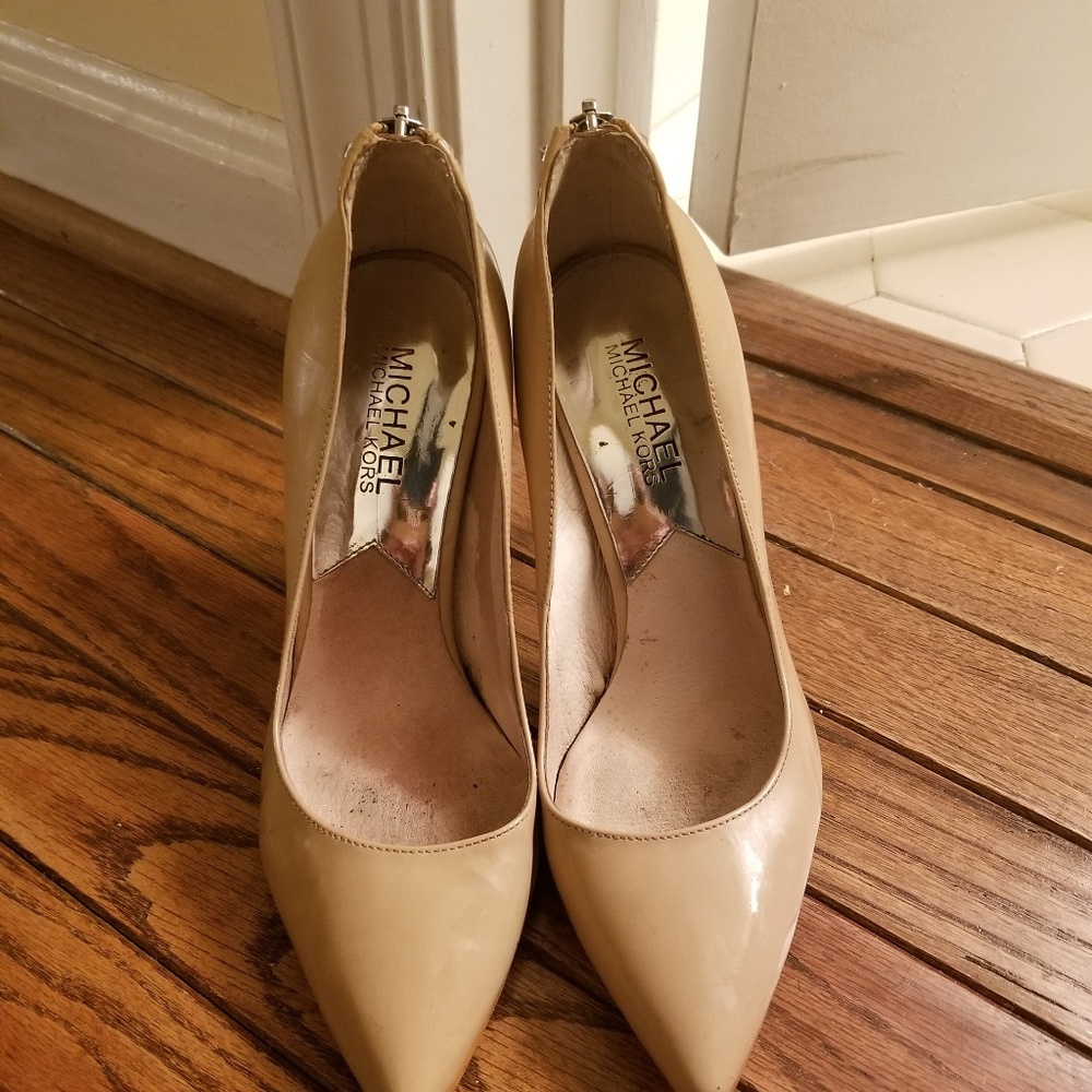 Michael Kors pointed toe nude heels